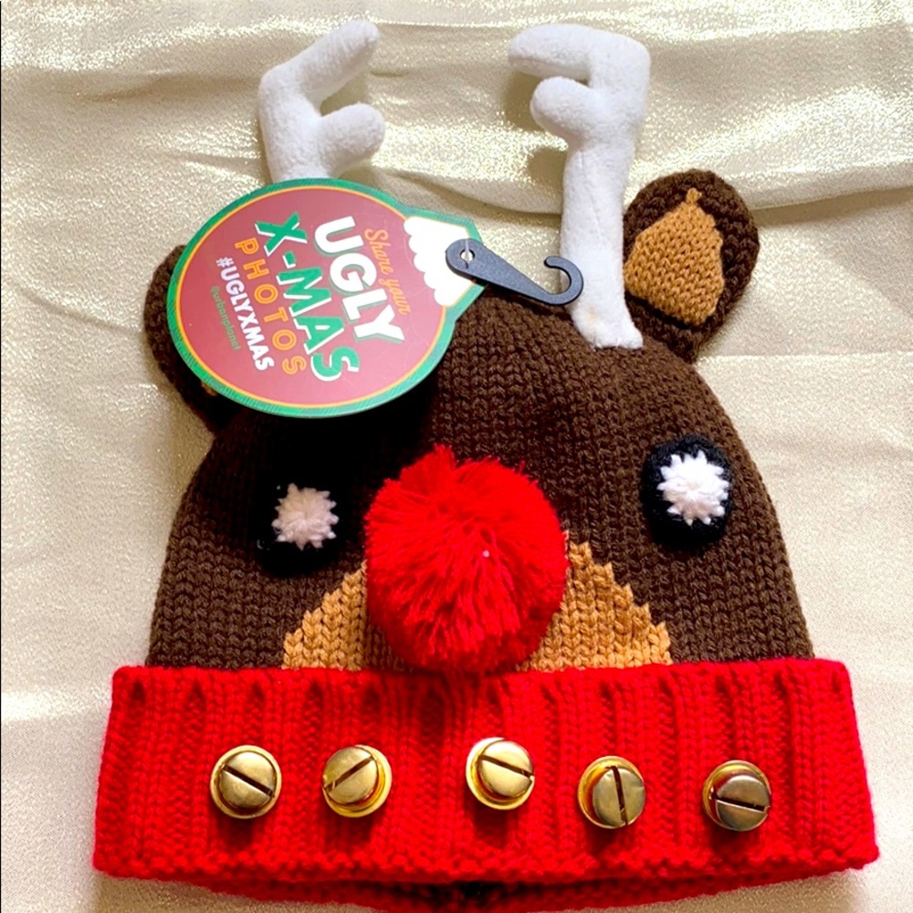 Christmas reindeer beanie